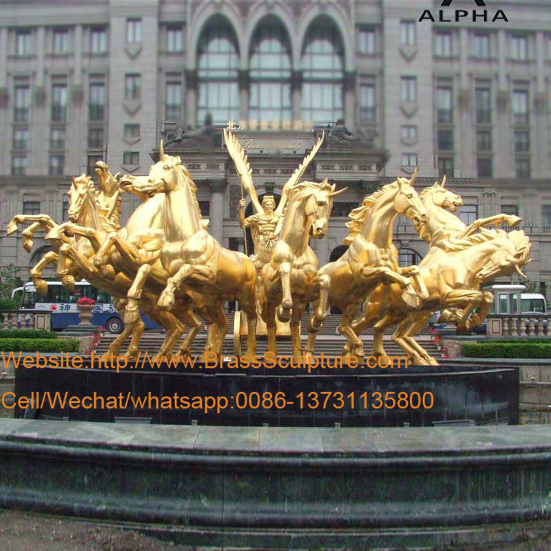Large bronze Apollo fountain sculpture