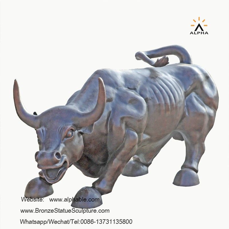 Bronze Wall street bull statue sculpture CA-038