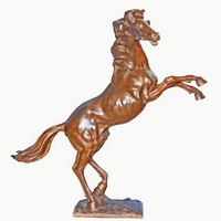 Bronze rearing horse statue CA-042
