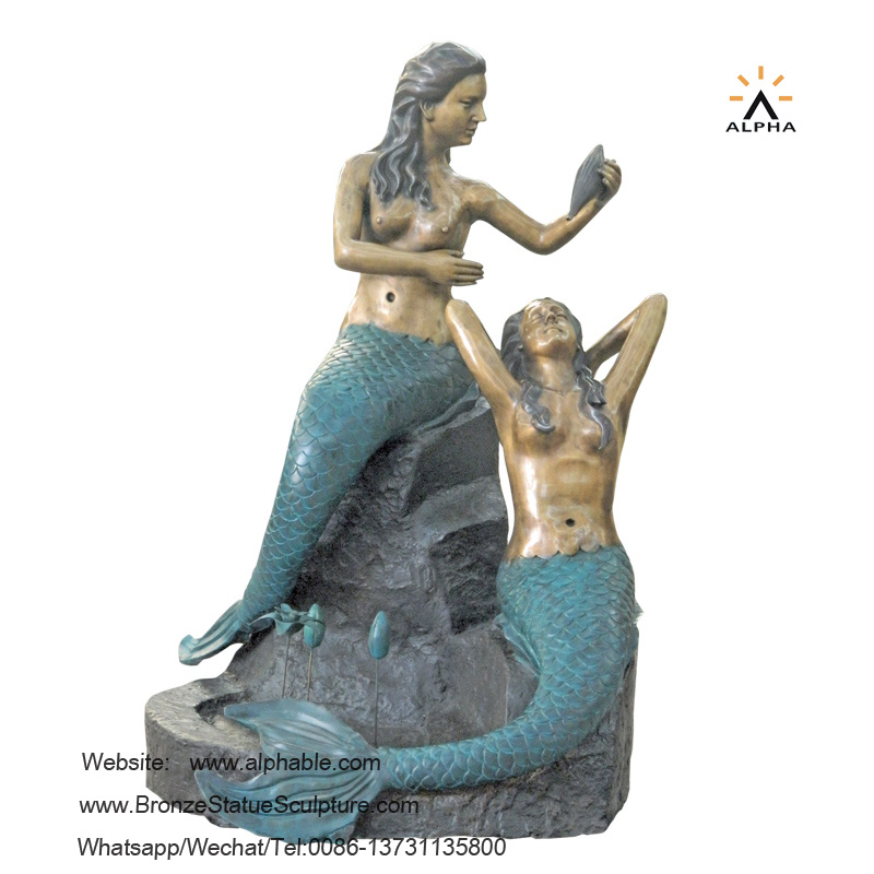 Bronze mermaid fountain CCF-001