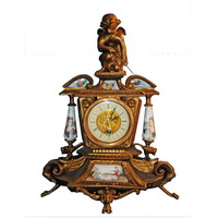 Brass clock CC-004