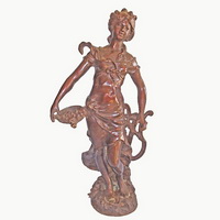 Bronze flower lady statue CCS-057