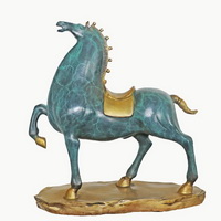 Bronze Tang horse figurine statue sculptureCA-046