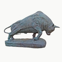 Black bronze ox bull statue CA-017