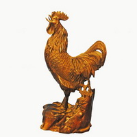 Bronze cock statue CA-032