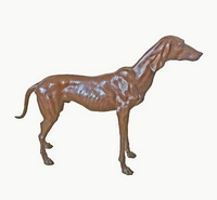 Bronze hound statue CA-036