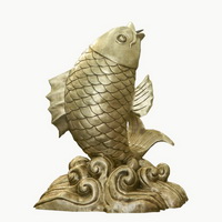 Bronze fish sculpture CA-037