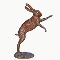 Bronze fighting rabbit statue CA-039