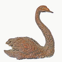 Bronze swan statue sculpture CA-049