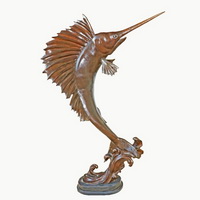 Bronze fish statue sculpture CA-052