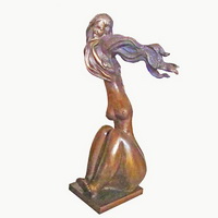 Bronze modern sitting lady statue CCS-046