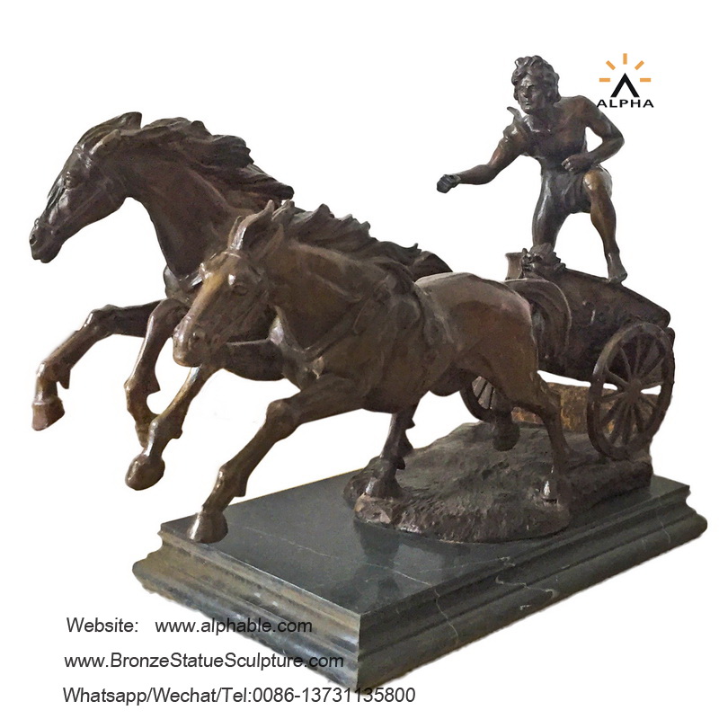 Horse chariot sculpture CCS-160