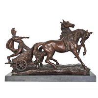 Two horse chariot sculpture CCS-161
