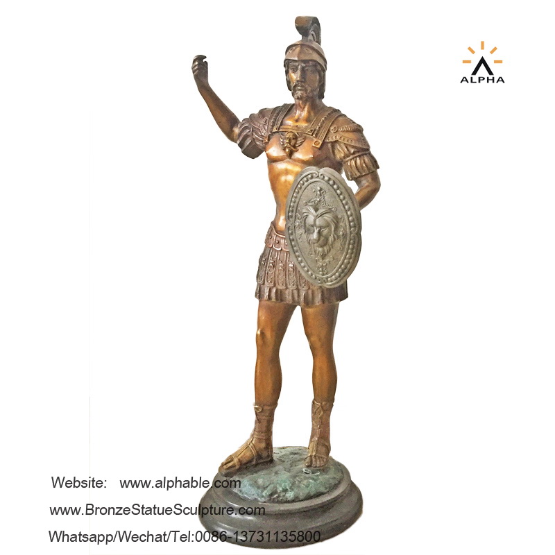 Bronze Roman warrior sculpture CCS-166