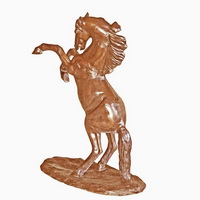Bronze jumping horse sculpture CA-056