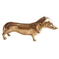 Bronze dachshund statuetee sculpture CA-090