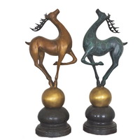 Bronze modern deer sculpture CMS-019
