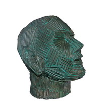 Bronze modern skull sculpture CMS-021