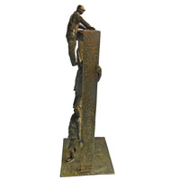 Bronze modern climbing man sculpture CMS-037