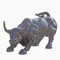 Bronze Wall street bull statue sculpture CA-038